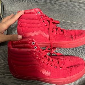 Red high top vans